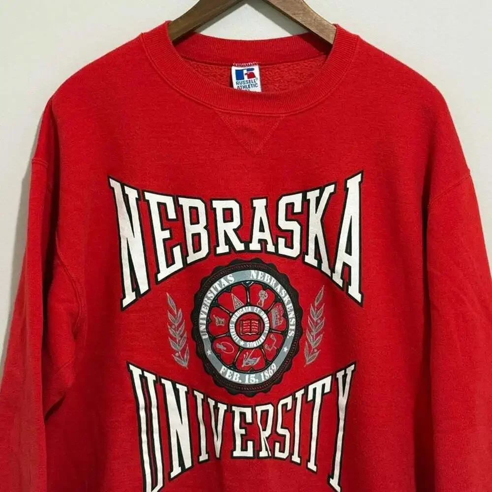 Vintage 1990s Russell Athletic Nebraska University Crewneck Sweatshirt XL